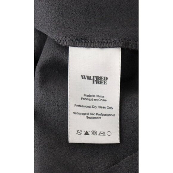 Wilfred Free Women's Medium Gray Nescher Skirt Faux Suede Elastic Waist Mini - Picture 3 of 7